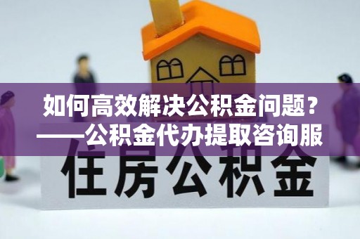 瀍河如何高效解决公积金问题？——公积金代办提取咨询服务指南