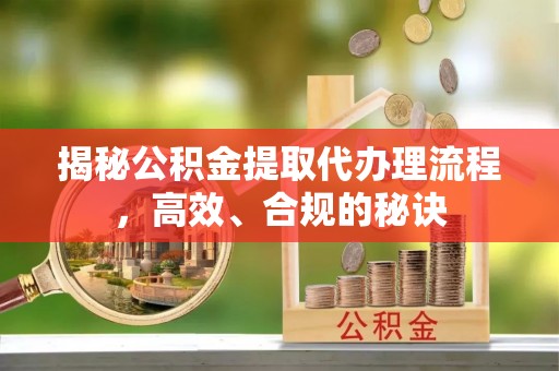 瀍河揭秘公积金提取代办理流程，高效、合规的秘诀