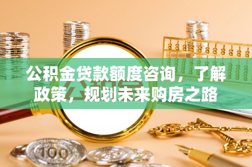 瀍河公积金贷款额度咨询，了解政策，规划未来购房之路